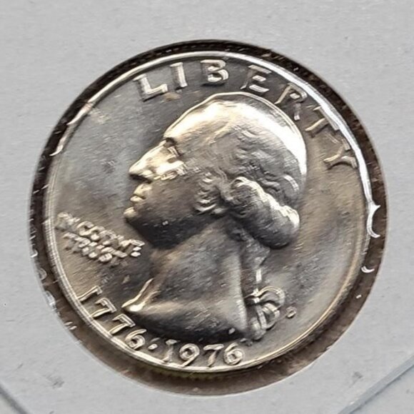 1976 Ike Dollar, Kennedy Half and Quarter.. Uncirculated.. In Protective Sleeves - Picture 5 of 6